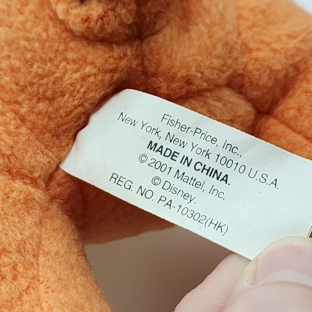 Tigger Plush Baby Rattle 6" 2001 Winnie The Pooh Vintage Fisher Price - Picture 4 of 5